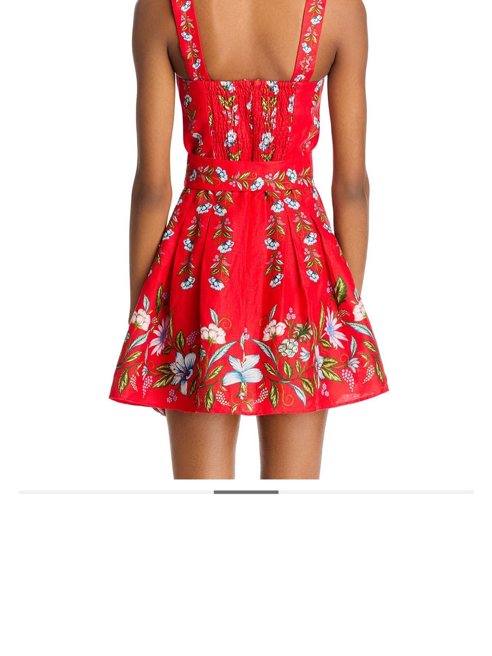 FARM Rio Red Floral Tie-Waist Mini Dress Sz L NWT - Picture 4 of 10
